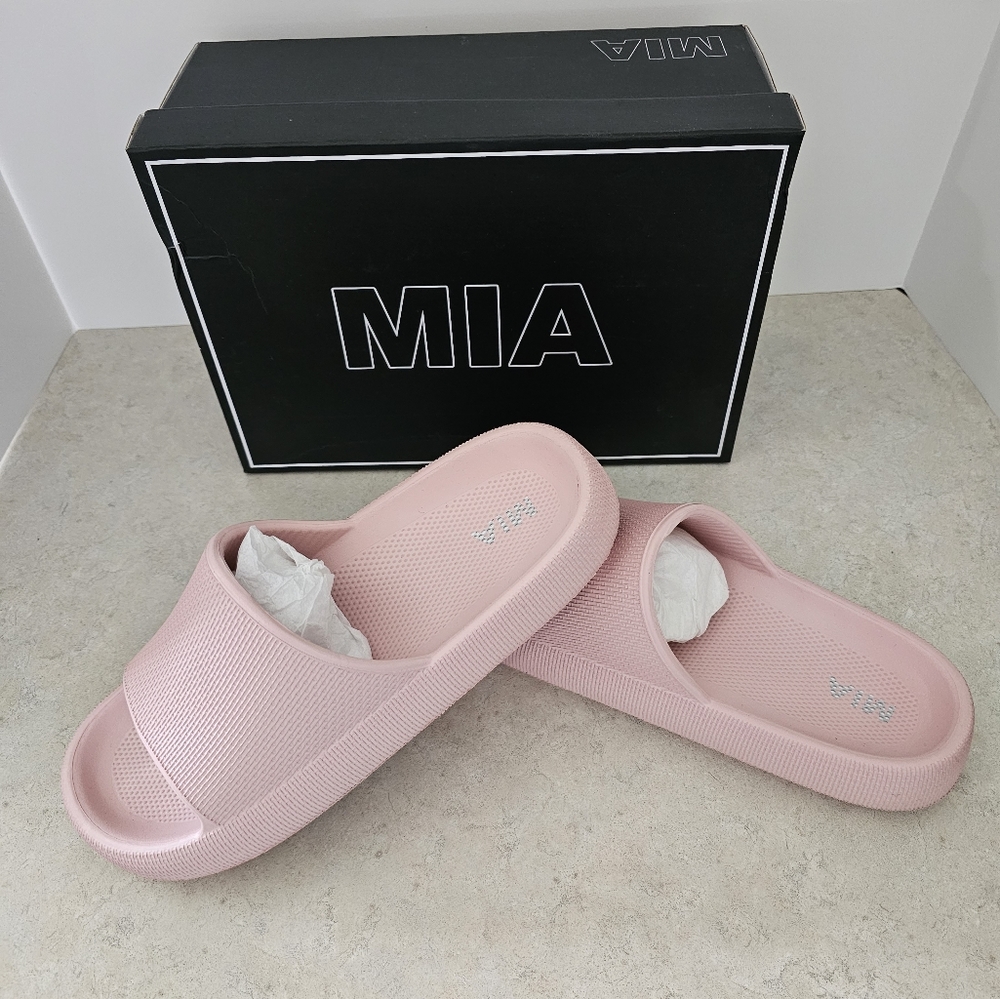MIA LEXA SLIDE SANDALS PINK SZ 10